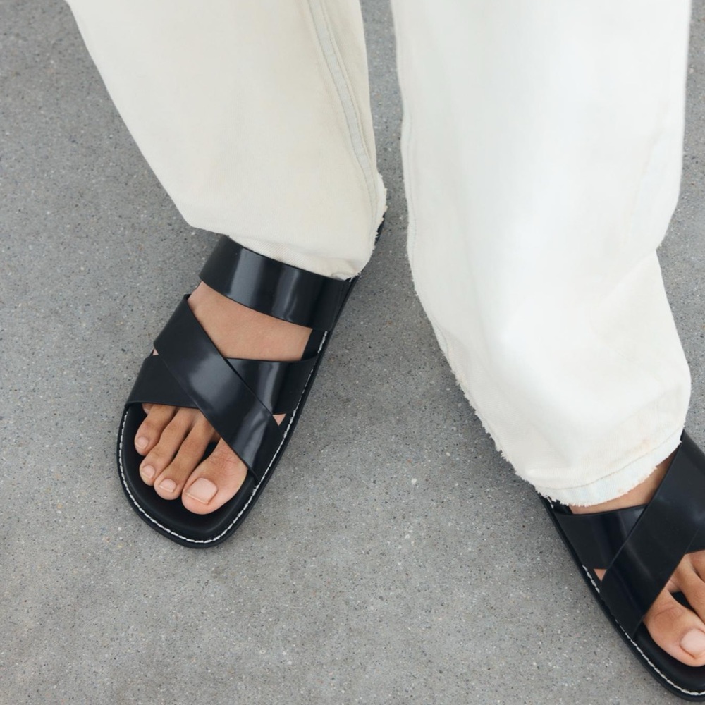 Zara flat strappy sandals